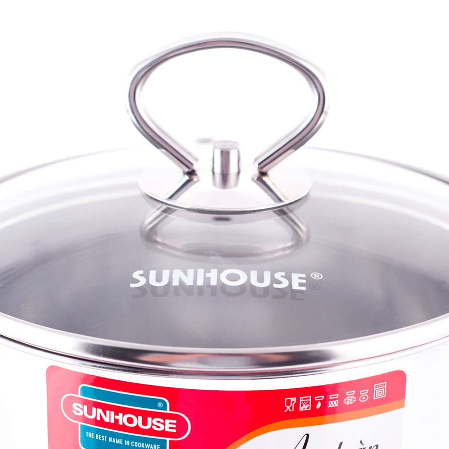 Bộ 4 Nồi Inox 3 Đáy Sunhouse SHG686