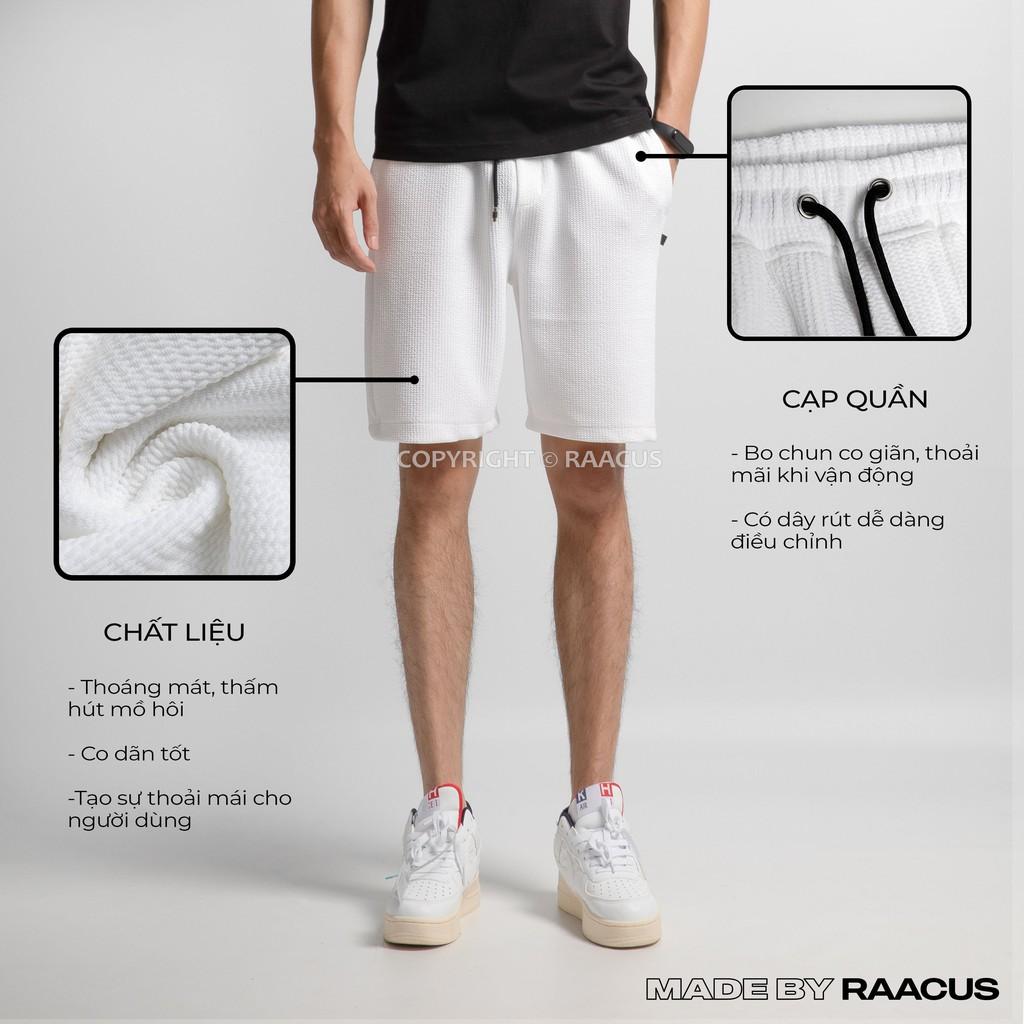 Quần đùi nam unisex chất đũi mặc ở nhà dáng suông RAACUSSTORE, quần short nam thể thao phong cách ulzzang – Q110