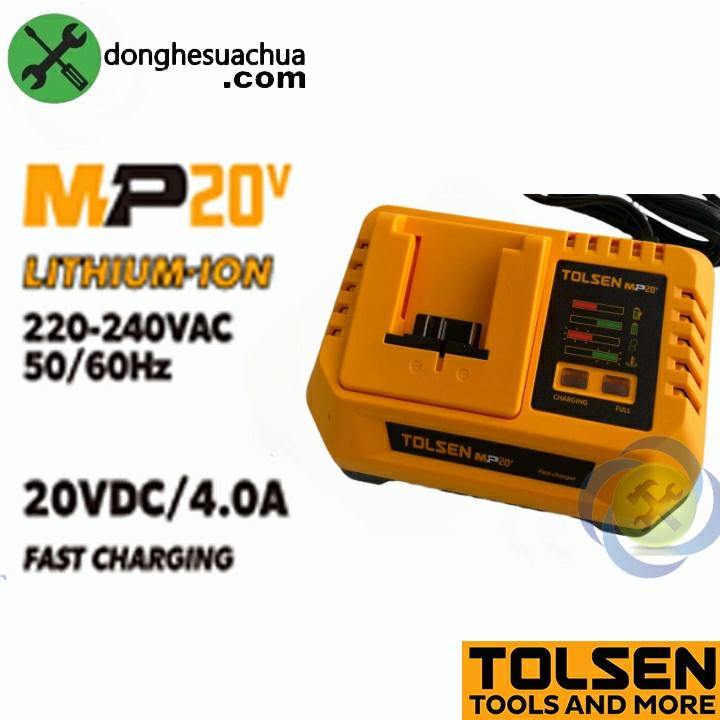 Sạc Pin 20V 4.0Ah công suất 110W Tolsen 87486