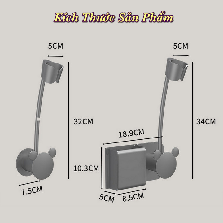 Giá Treo Máy Sấy Tóc Aurelia Free Hand Cao Cấp - Home and Garden