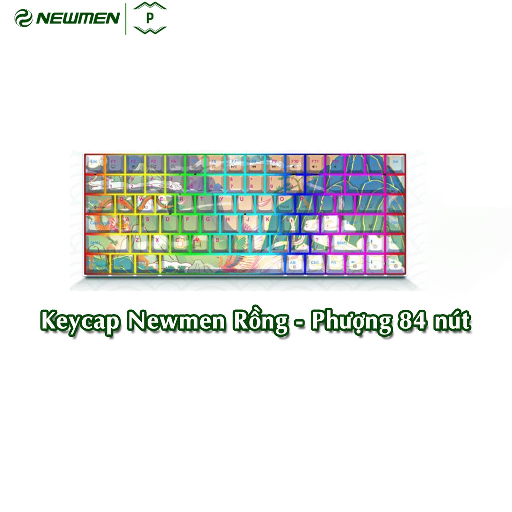 Bộ keycap Newmen Rồng - Phượng 84 nút (Layout 84 nút ) - Hàng Chính Hãng