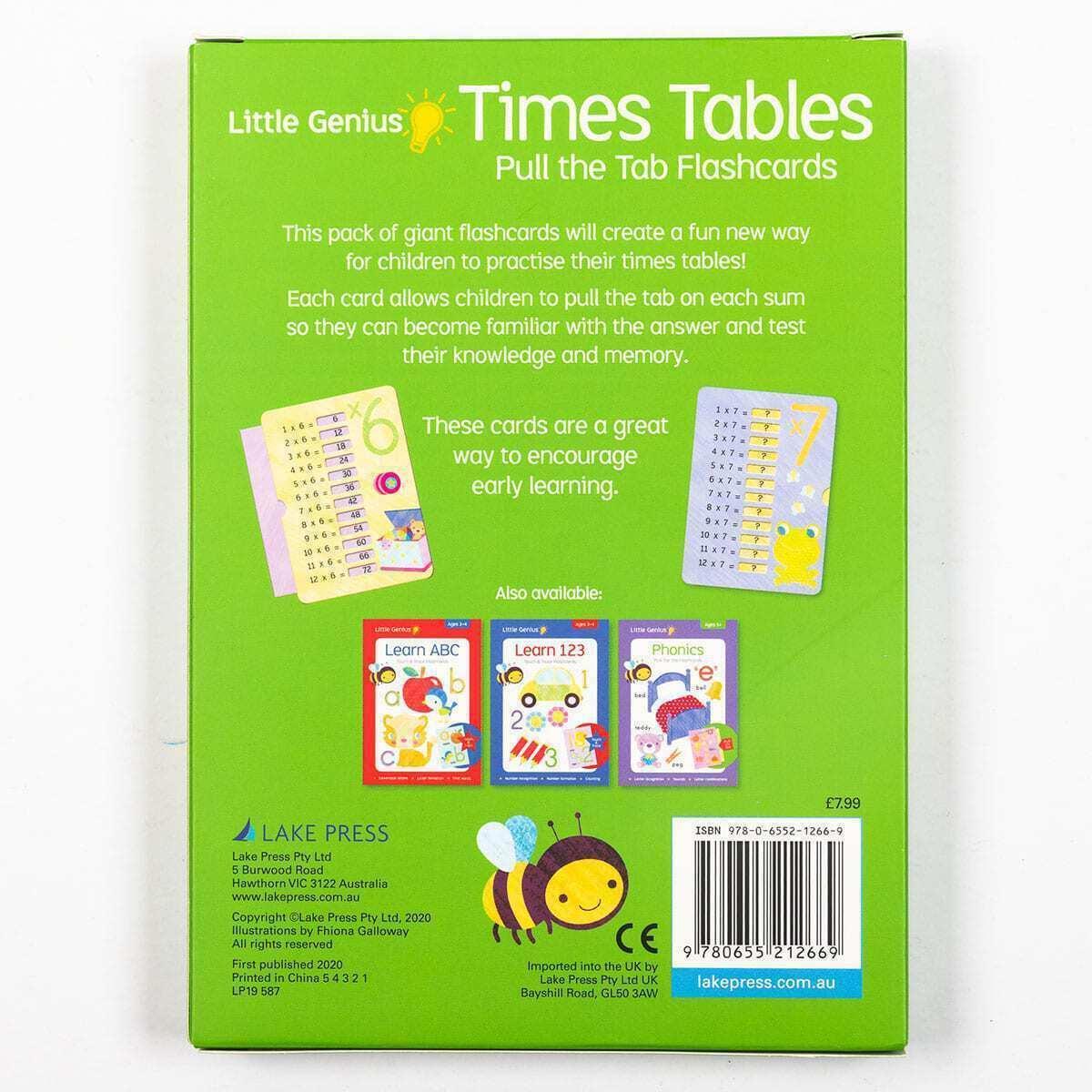 LITTLE GENIUS PULL THE TAB TIMES TABLE