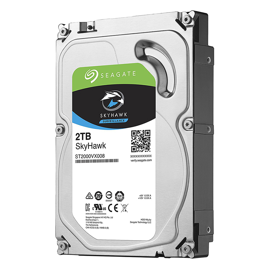 Ổ Cứng HDD Seagate Skyhawk 2TB 3.5 Sata 6Gb/s/64MB Cache/5900RPM - Hàng Chính Hãng