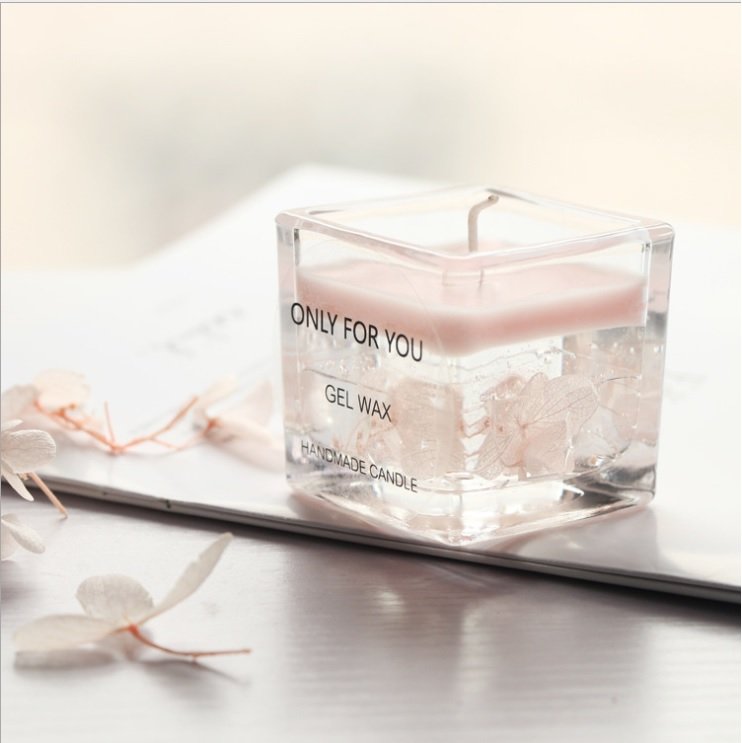 Nến sáp thơm cốc thủy tinh Handmade Only for you Soy wax sáp trong suốt hoa bất tử, nến thơm nhỏ gọn phong cách Bắc Âu