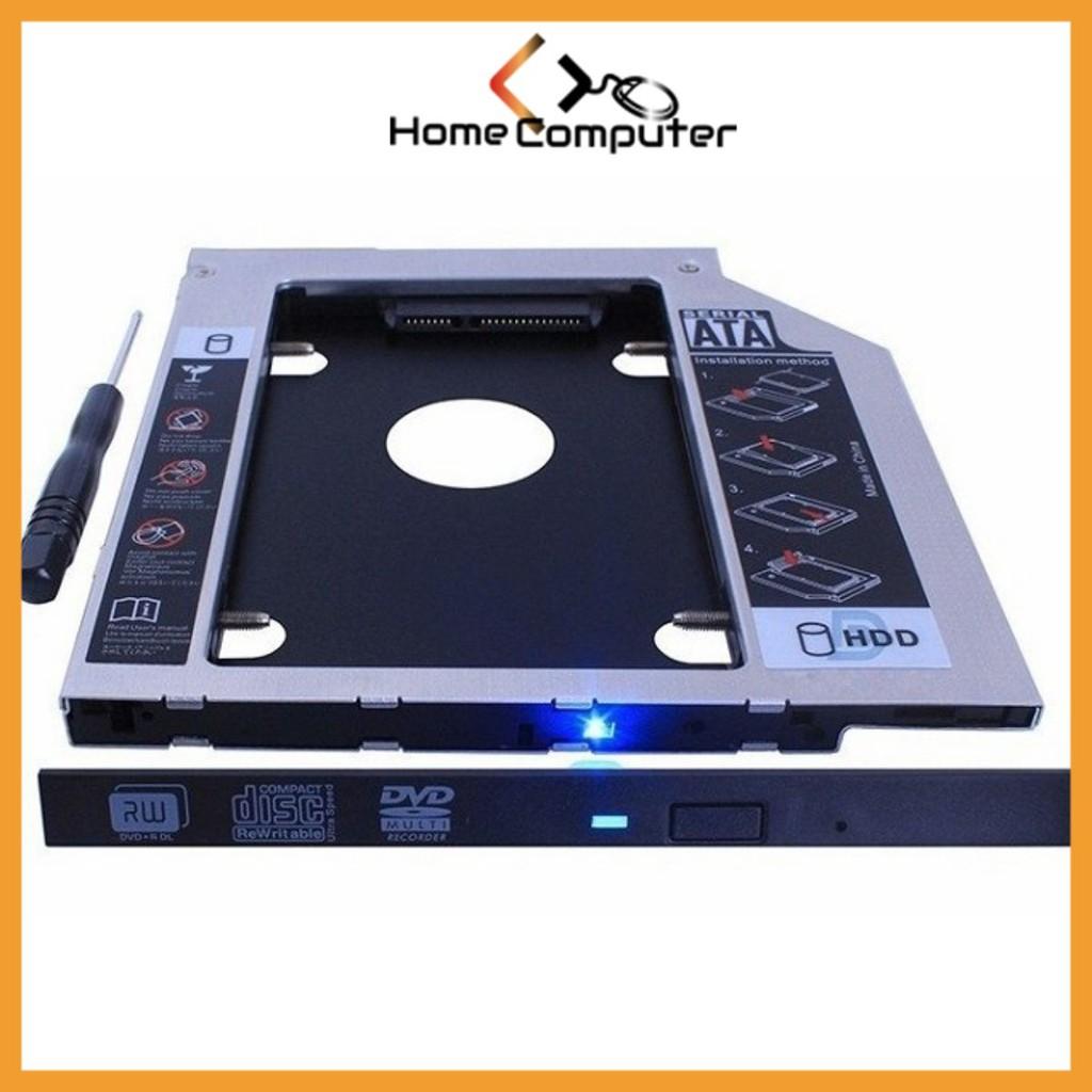 Caddy Bay Sata3 Cho SSD Và HDD 2,5” - Vỏ Nhựa – Size: 9.5mm – Khay Ổ Cứng Thay Thế Ổ DVD