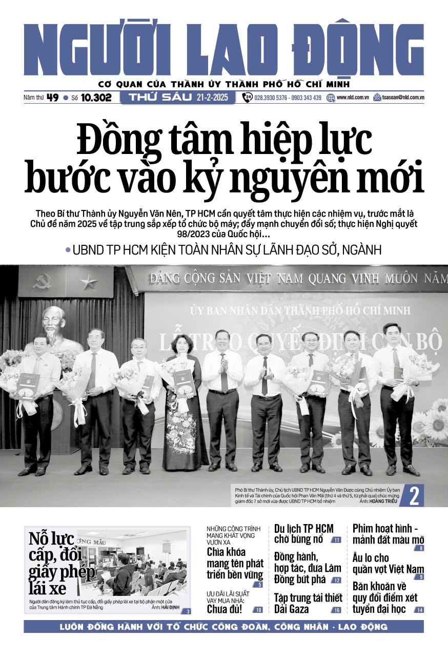 Nhật báo Người Lao Động từ ngày 17-02-2025 đến 23-02-2025
