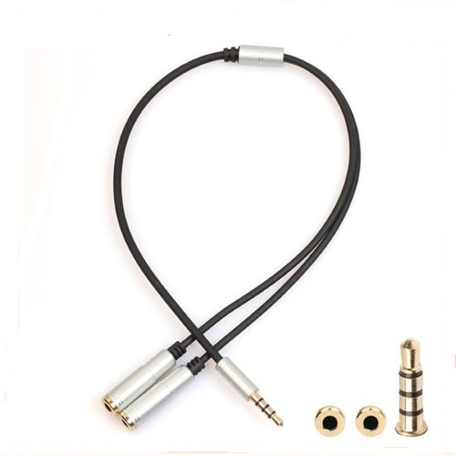 Dây Chia Loa 3.5mm 1 Ra 2- Jack 2 Cáp Chia Audio 2 Cổng 3.5mm 3 Khứa