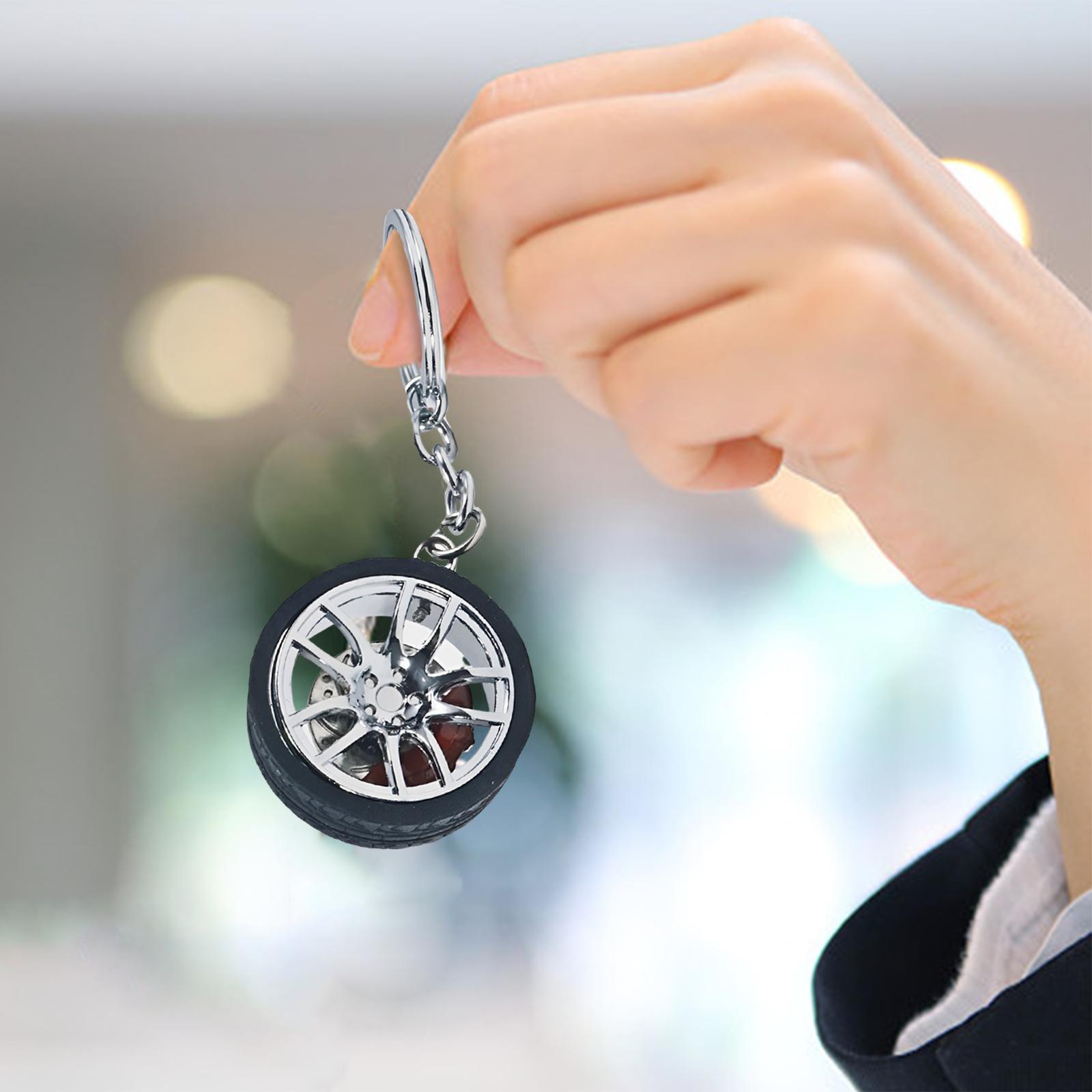 Tire Keyring Creative Automobile Car Parts Model Key Chains Lovers