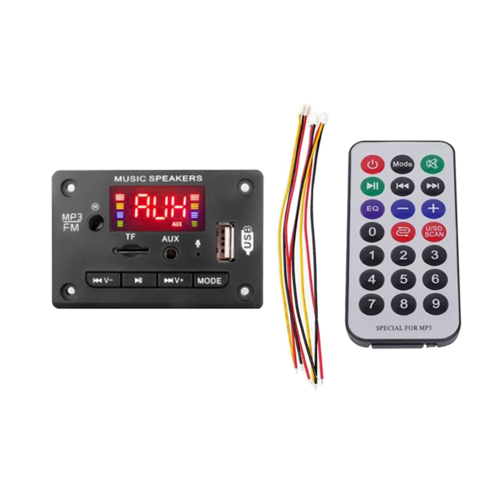 DC 5V /12V Car Stereo MP3 Decoder Board Recording Module Wireless Audio Module - Made of high reliable quality and durable material