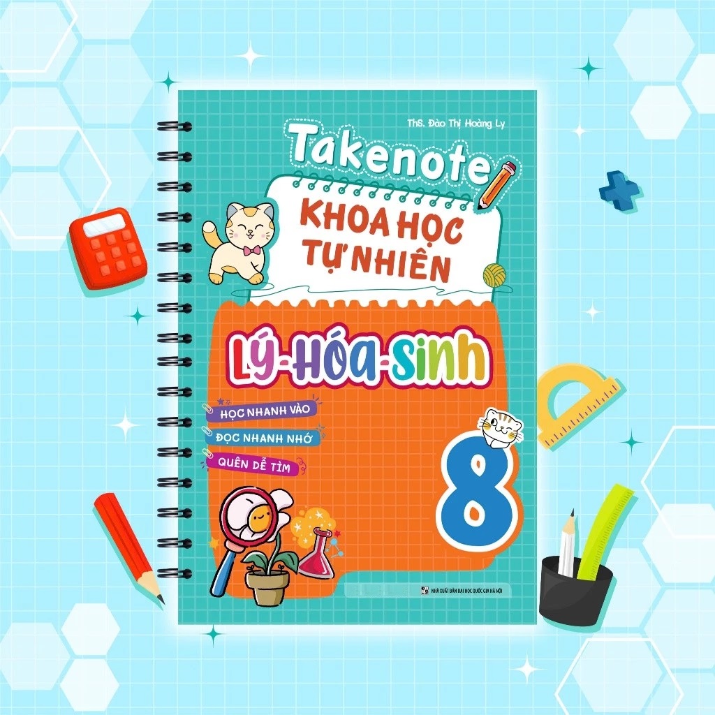 Sách Takenote Khoa Học Tự Nhiên Lý - Hóa - Sinh: Lớp 8