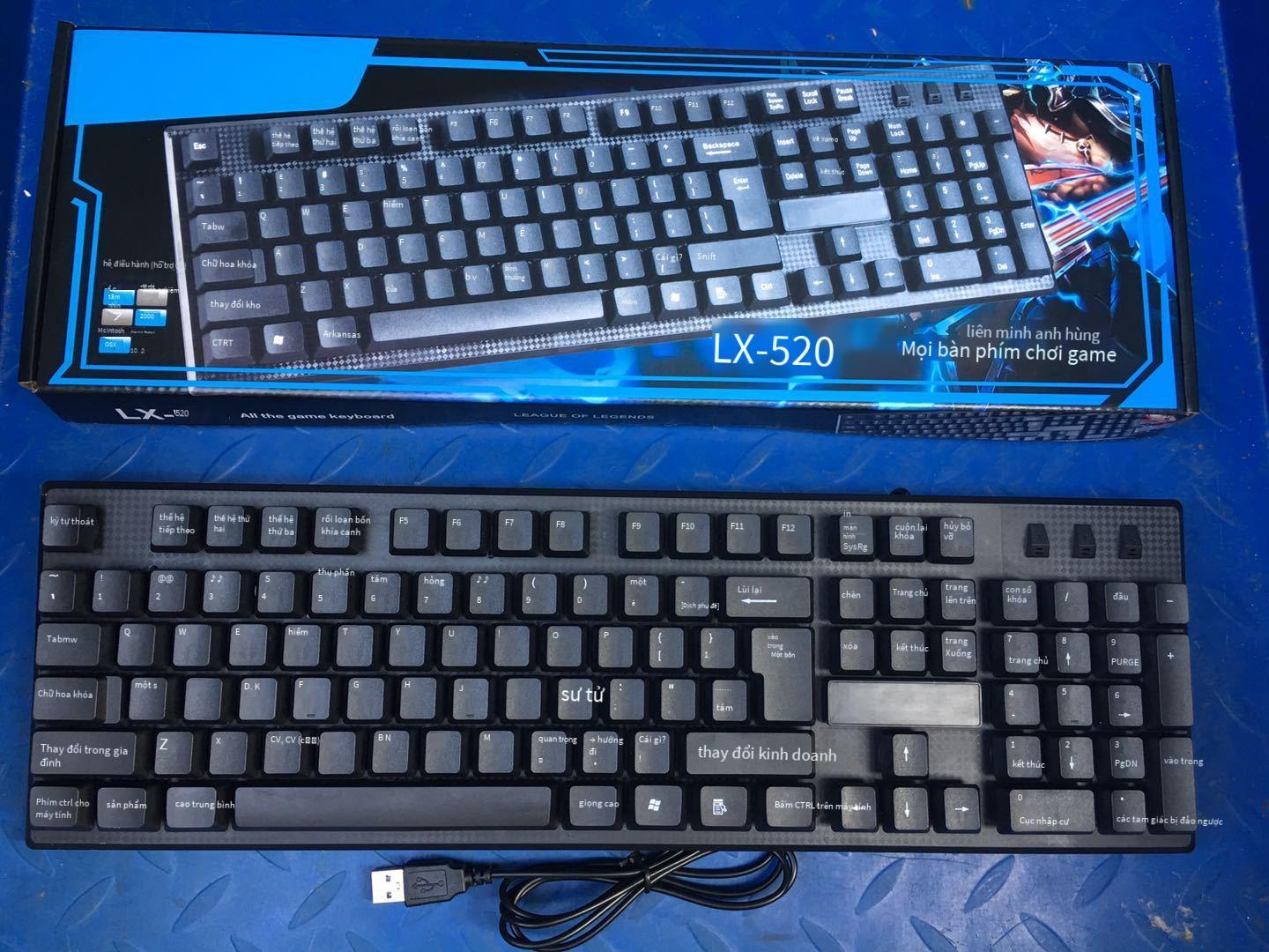 Phong cách mới nhất LX5-20 Tiếng Ả Rập Pháp Nga Tây Ban Nha có thể in LOGO máy tính để bàn máy tính xách tay bàn phím kinh doanh