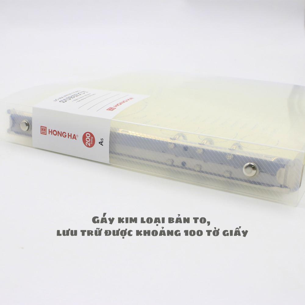 Sổ Bìa Còng Nhựa Trong Subject A5 - Kẻ Ngang - 200 Trang 100gsm - Hồng Hà 3023
