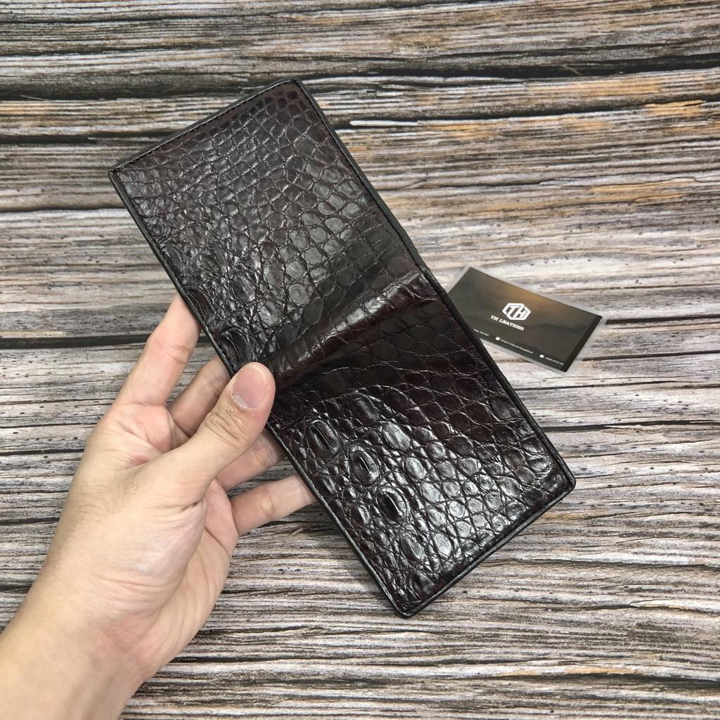 Bóp Nam Da Cá Sấu Kiểu Dáng Ngang