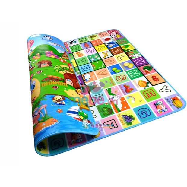 Thảm chơi chống thấm, lót ngủ cho trẻ sơ sinh, em bé 1M8 * 1M2