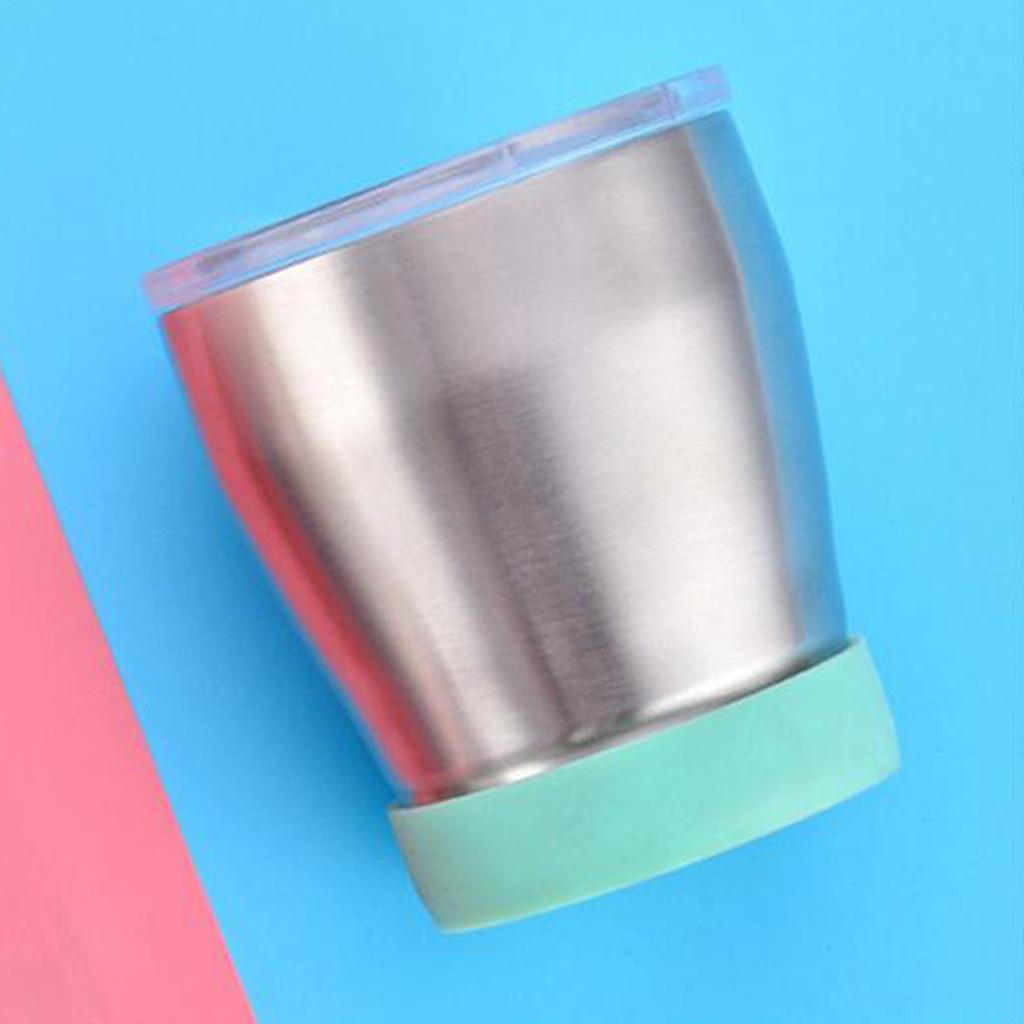 2Pcs Stainless Steel Water Coffee Tea Cup Juice Mug Bar Kitchen Pink Green