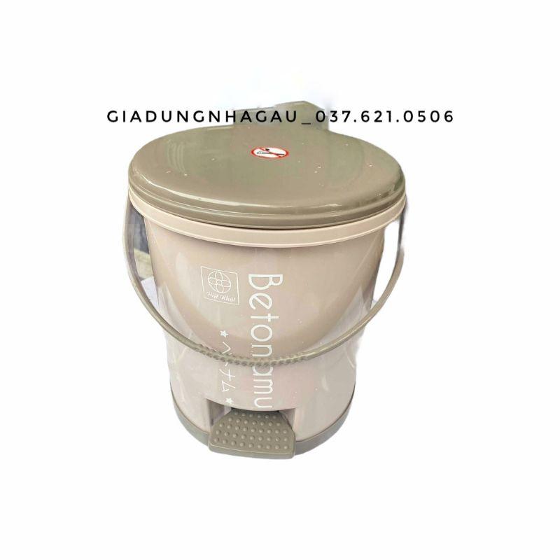 Thùng rác, bật rác đạp chân 5L BETONAMU có quai xách