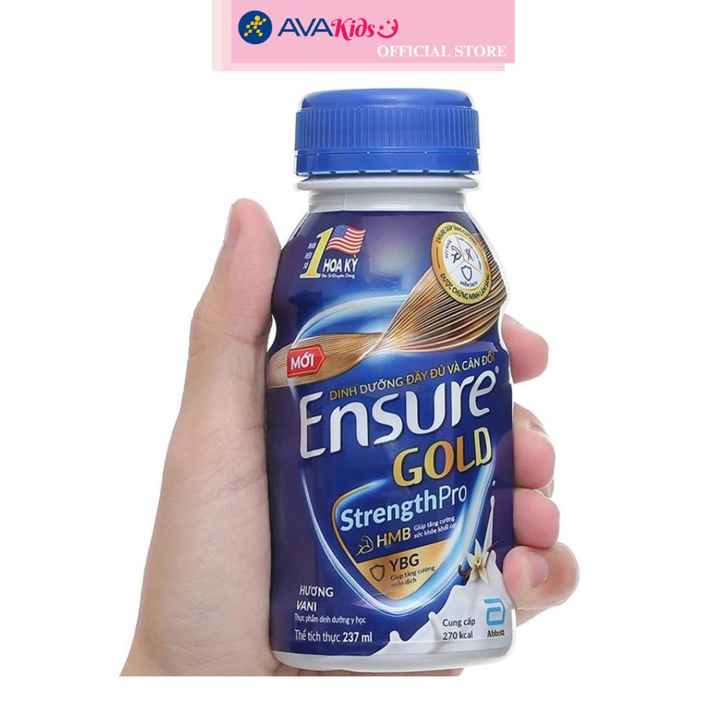 Lốc 6 chai sữa bột người lớn pha sẵn Ensure Gold hương vani 237 ml