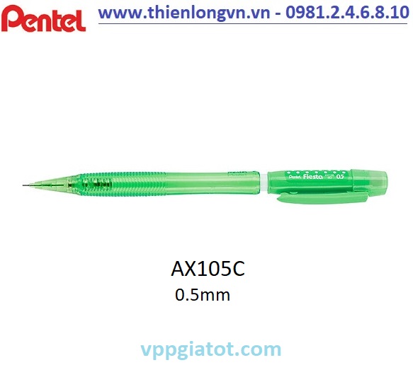 Bút chì kim 0.5mm Pentel Fiesta AX105C màu xanh lá
