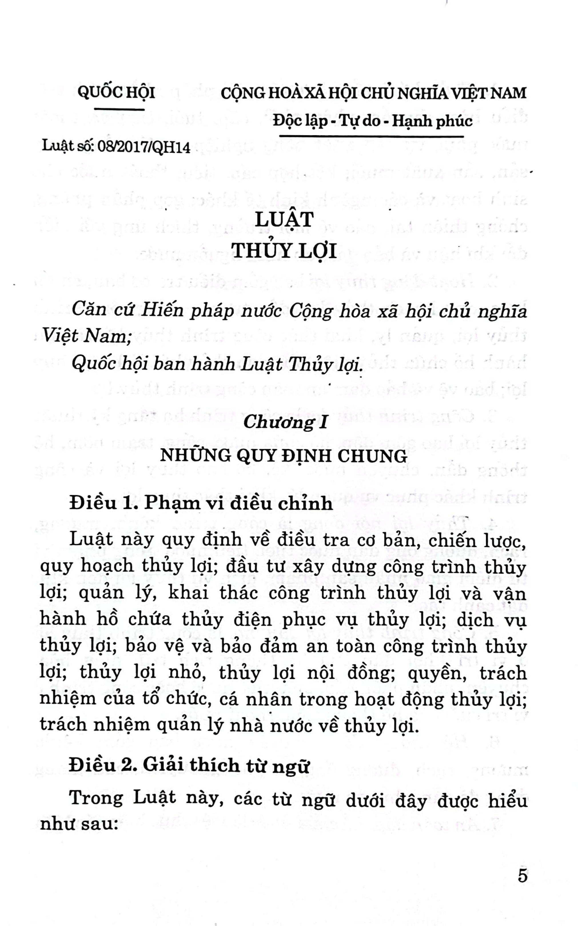 Luật Thủy lợi