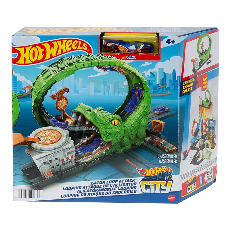 Đồ Chơi HOT WHEELS Trạm Cá Sấu Pizza Hot Wheels City HKX39/HDR29