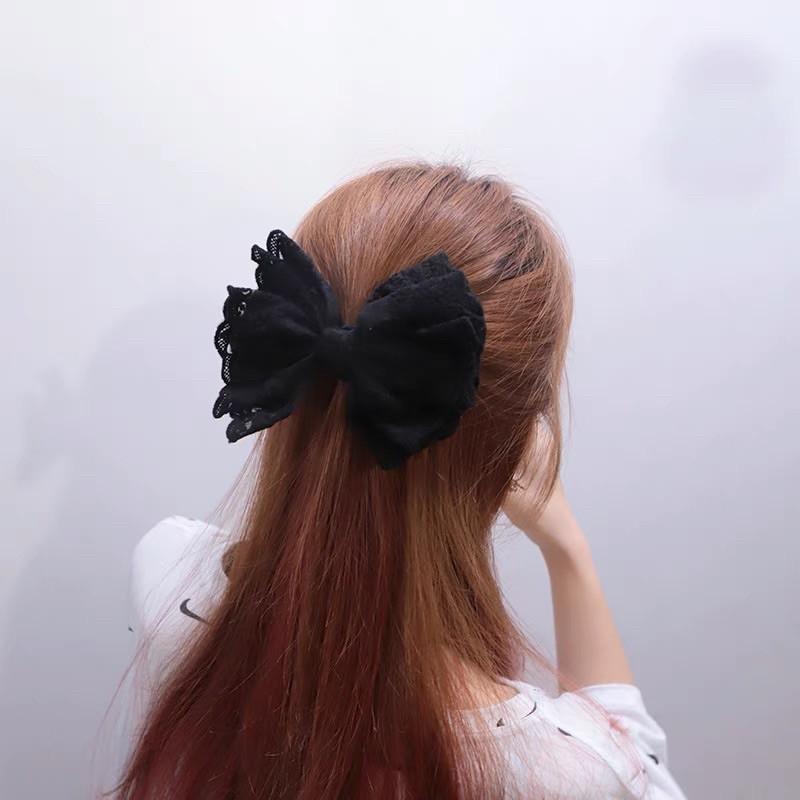 Kẹp tóc nơ phong cách hàn quốc xinh xắn