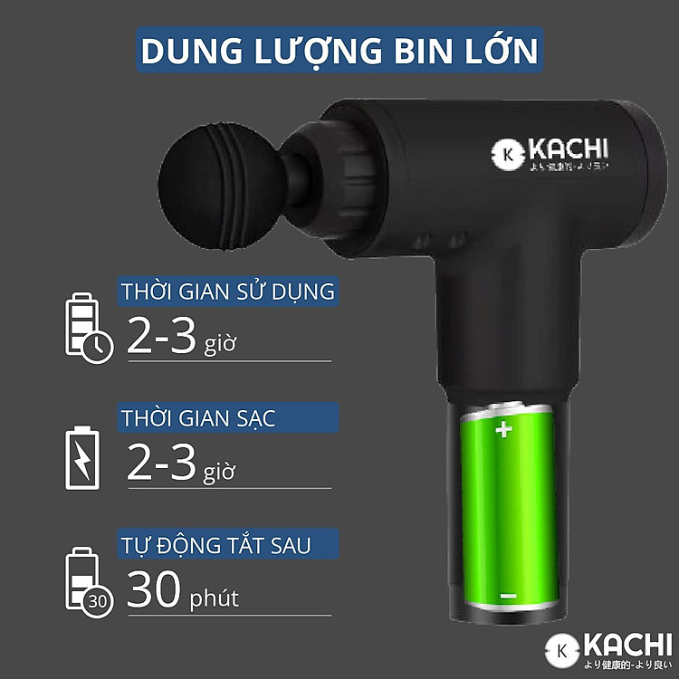 Máy Massage Trị Liệu Cầm Tay Không Dây KẠCHI MK340 24W  Giúp Giảm Đau Nhức Giảm Căng Cơ - Hỗ Trợ Mát Xa Chuyên Sâu, Giảm Đau Cơ, Cứng Khớp