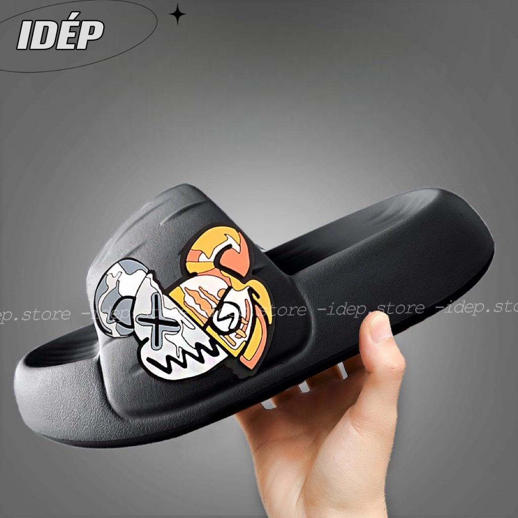 Dép Bánh mì béo unisex PHI HÀNH GIA đế độn 4cm nam nữ quai ngang EVA siêu nhẹ ullzang iDÉP- DL288