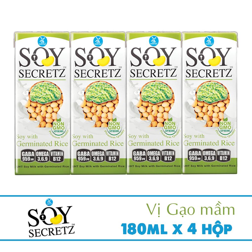 Thùng Sữa Đậu Nành Kết Hợp Gạo Mầm Soy Secretz Nhập Thái Lan 48 hộp (180ml/hộp)