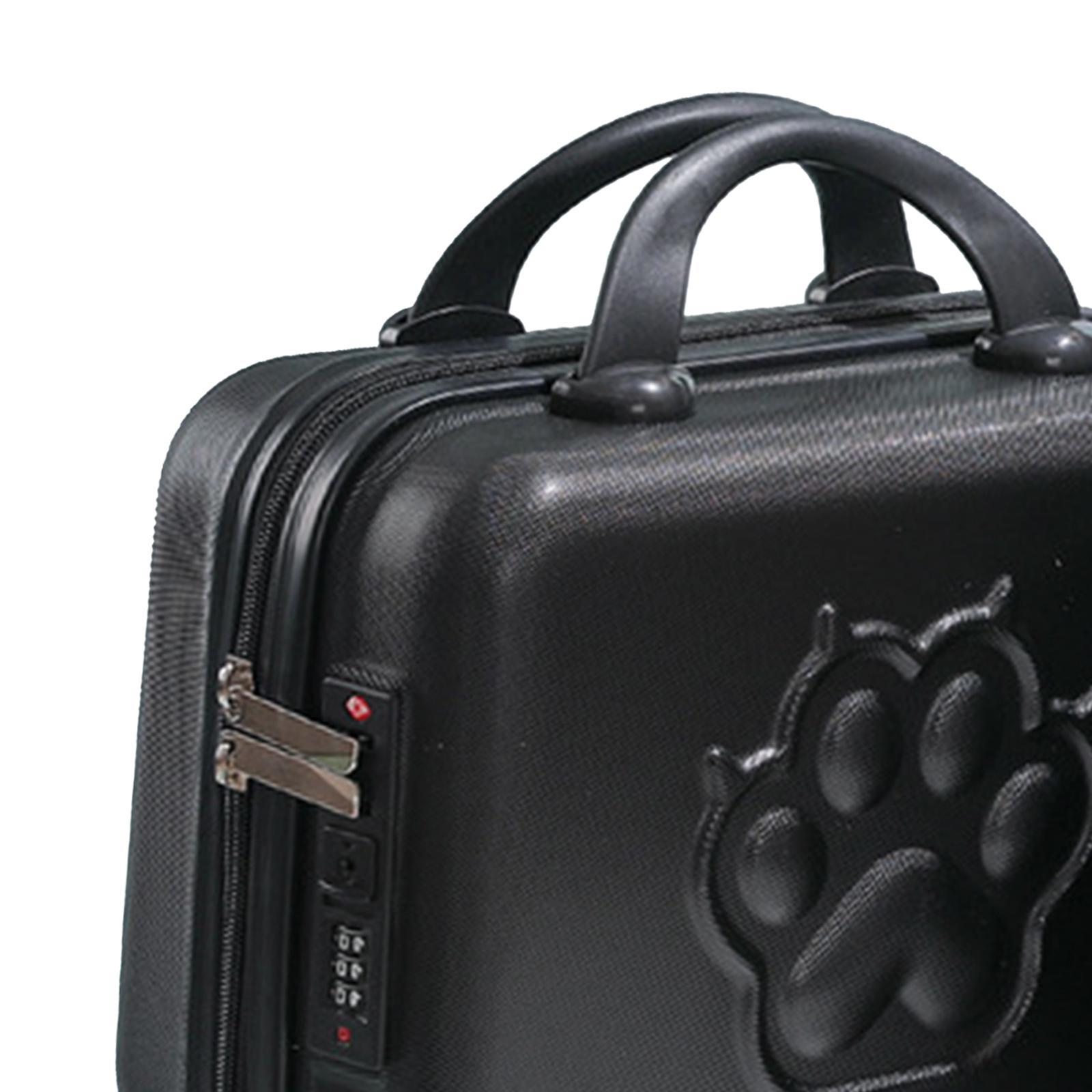 14 inch Small Suitcase Case with Handle Password Lock Mini for Business Black