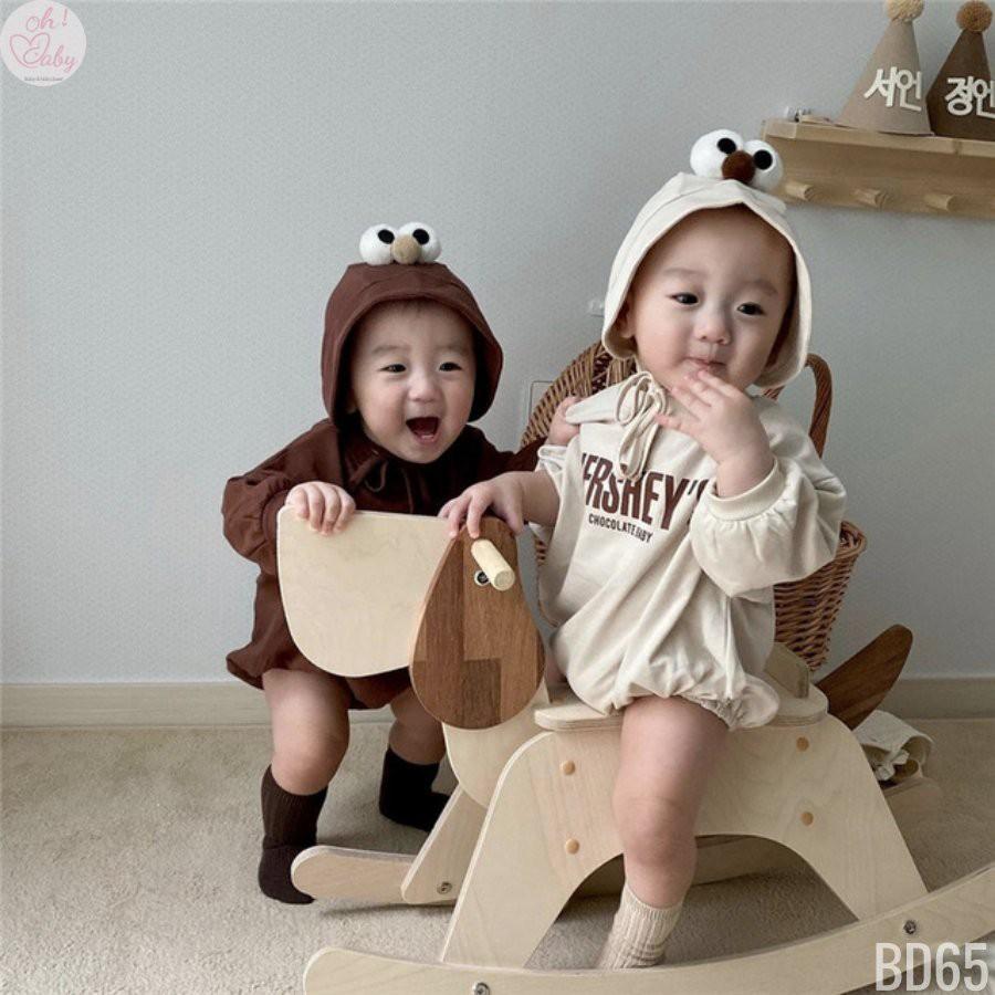 Body Dài Tay Kèm Mũ Cho Bé