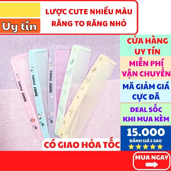 Lược chải tóc mẫu đẹp răng to và răng nhỏ họa tiết màu sắc cực đẹp