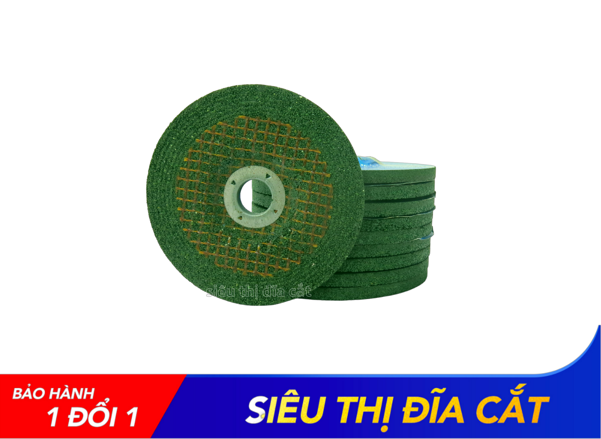 Đá Mài Sắt KingTom Xanh 100 - Lẻ 10 Viên - Mài Bén, Êm Tay, Hạn Chế Bụi