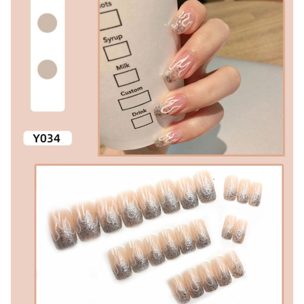 Bộ 24 móng tay giả nail thơi trang như hình