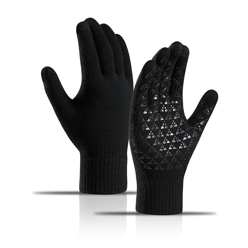 Găng tay len cảm ứng dùng điện thoại chống trơn trượt dày ấm thích hợp cả nam và nữ