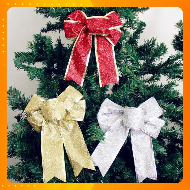 Nơ Giáng Sinh Lớn 25cm Kim Tuyến Trang Trí Cây Thông Noel Giá Rẻ