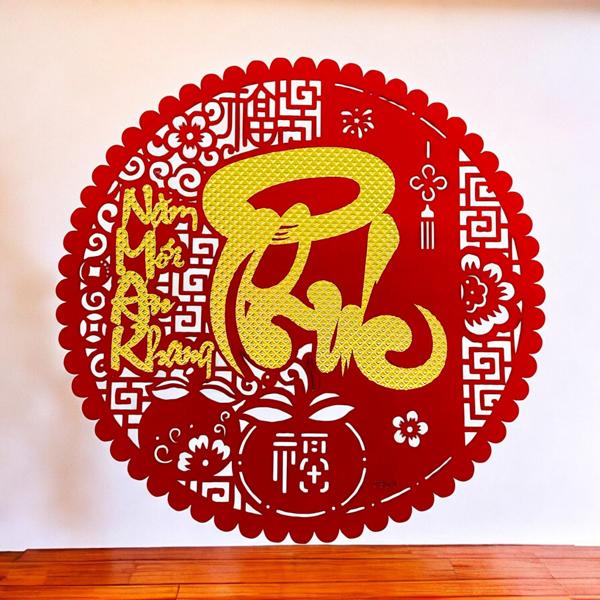 Miếng Dán Chữ Phúc Trang Trí Tết 30 cm