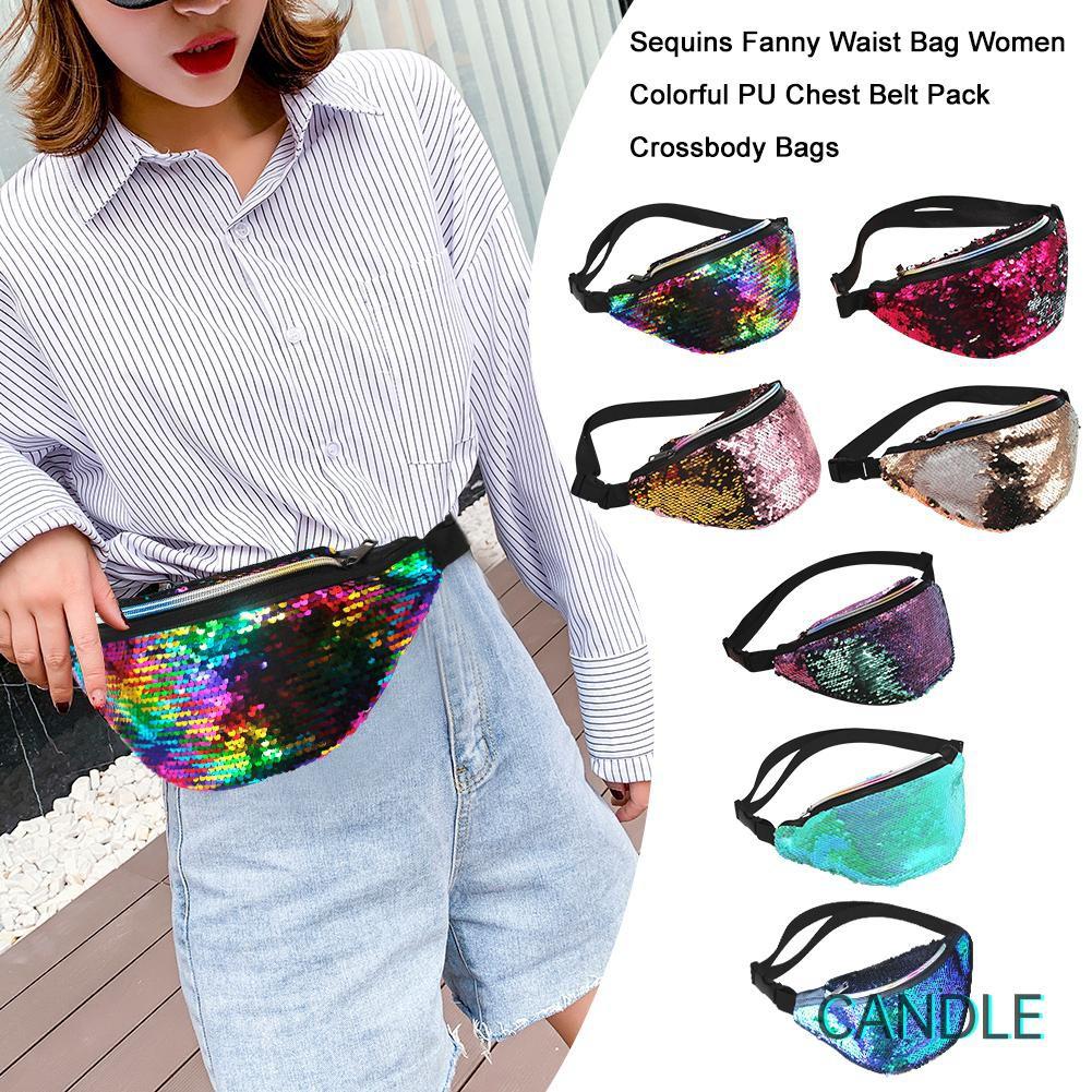 Túi Đeo Chéo Đính Kim Sa Lấp Lánh Cho Nữ