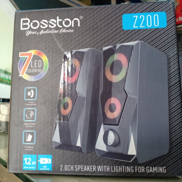 Loa Vi Tính 2.0 Bosston Z200-Led RGB - Hàng Chính Hãng