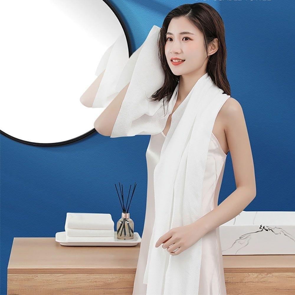 Khăn tắm nén du lịch bằng cotton tiện lợi dùng một lần thấm nước tốt 70*140 cm