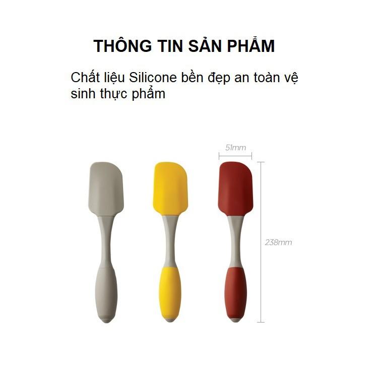 Dụng cụ lật đồ ăn trộn bột làm bánh bằng Silicone Lock&amp;Lock LOL125