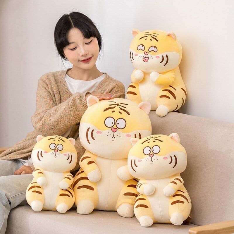 Gấu Bông Con Hổ Ngồi, Cọp Ngồi Chibi Siêu Dễ Thương Đáng Yêu (30cm) Vải Miniso Mềm Mại Êm Ái, Hàng Cao Cấp Loại 1, An Toàn Cho Trẻ Nhỏ
