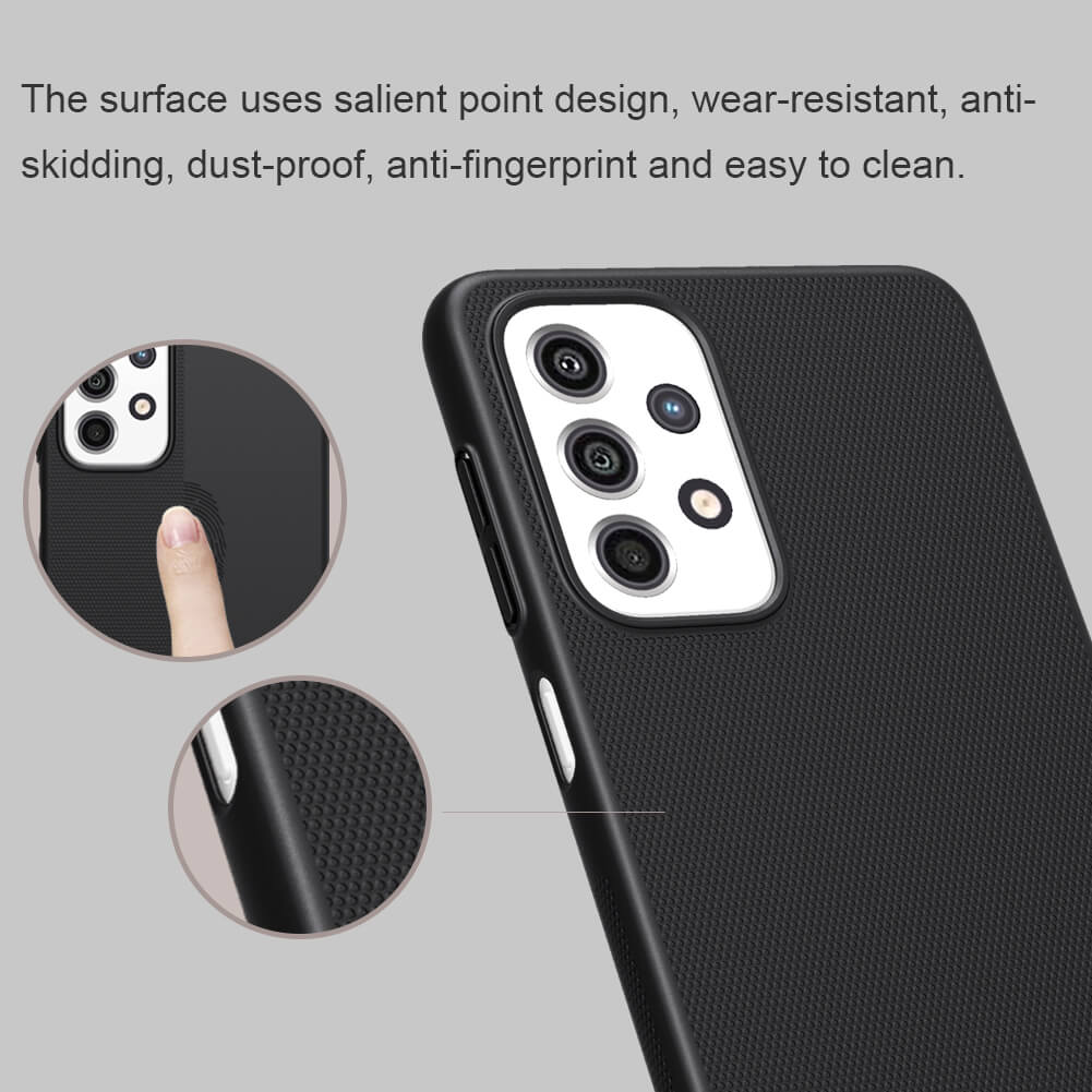 Ốp lưng sần chống sốc cho Samsung Galaxy A33 5G mặt lưng nhám hiệu Nillkin Super Frosted Shield - hàng nhập khẩu