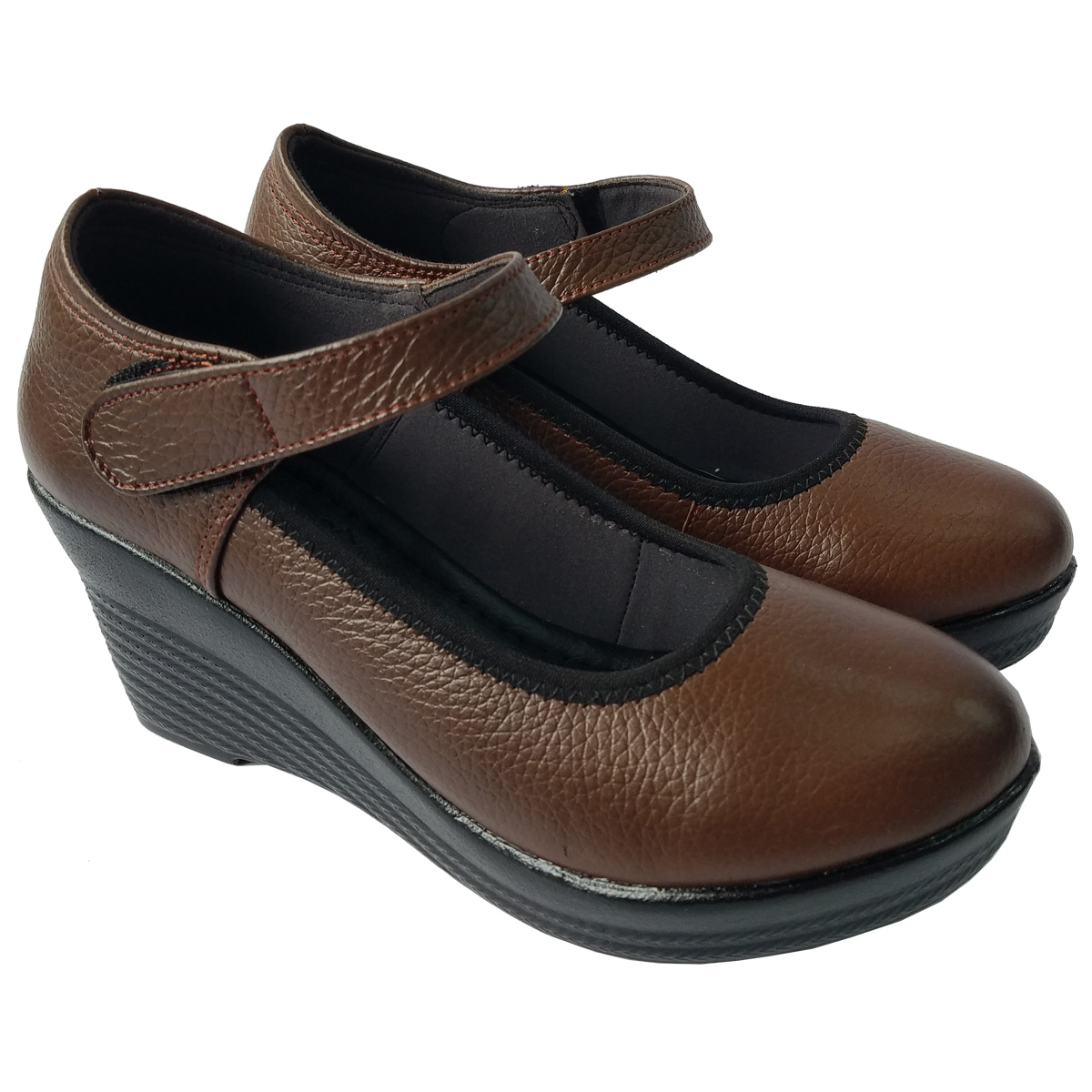 Giày Đế Xuồng Nữ BIGGBEN Da Bò Thật Cao 8 Phân SDX79