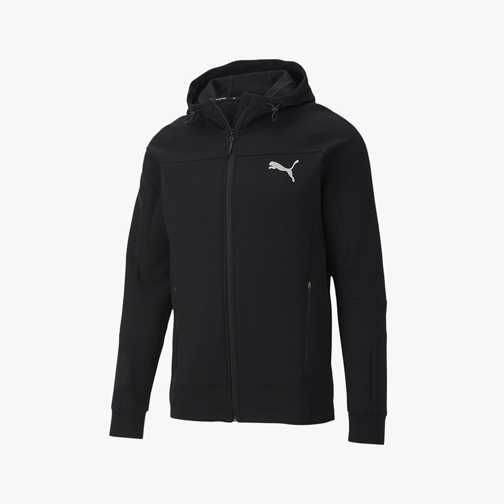 PUMA - Áo hoodie nam có nón phối zip Evostripe 581486-01