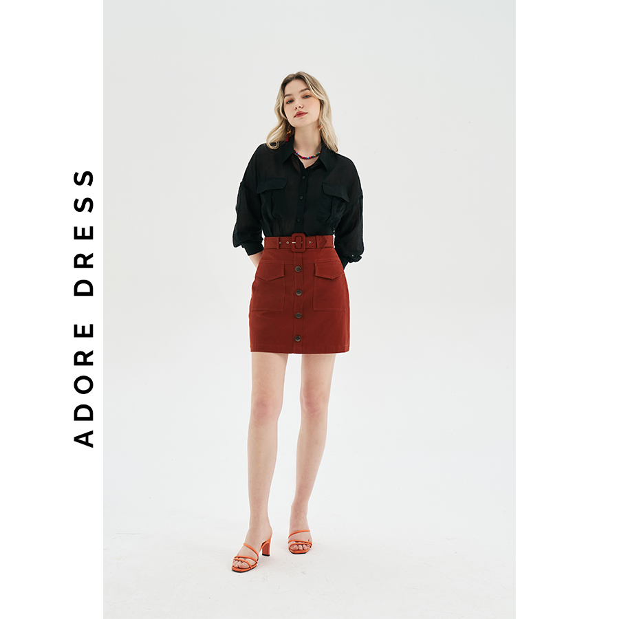 Chân váy Mini skirts kaki túi ốp 2 màu 313SK1001 ADORE DRESS