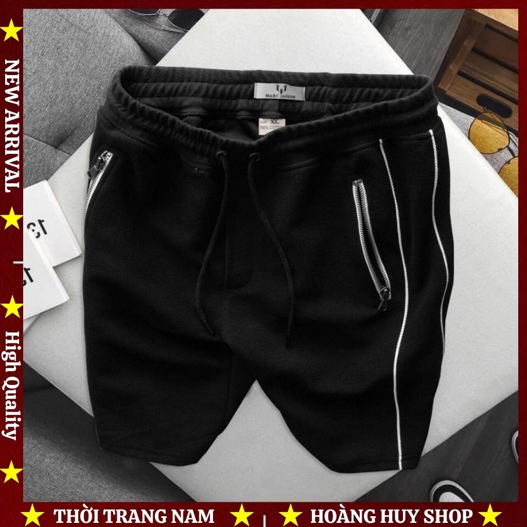 Quần Đùi Thể Thao Nam H&amp;H-QN006 Chất Vải Thun Nỉ Co Giãn Phối Lưng Thun Trẻ Trung