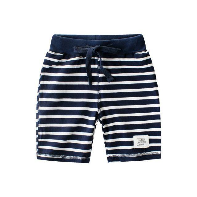 Quần short bé trai Kotokids quần thun cotton họa tiết kẻ cho bé