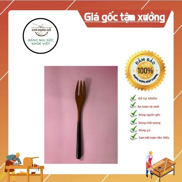 Dĩa gỗ cán màu hàng xuất khẩu Hàn Nhật