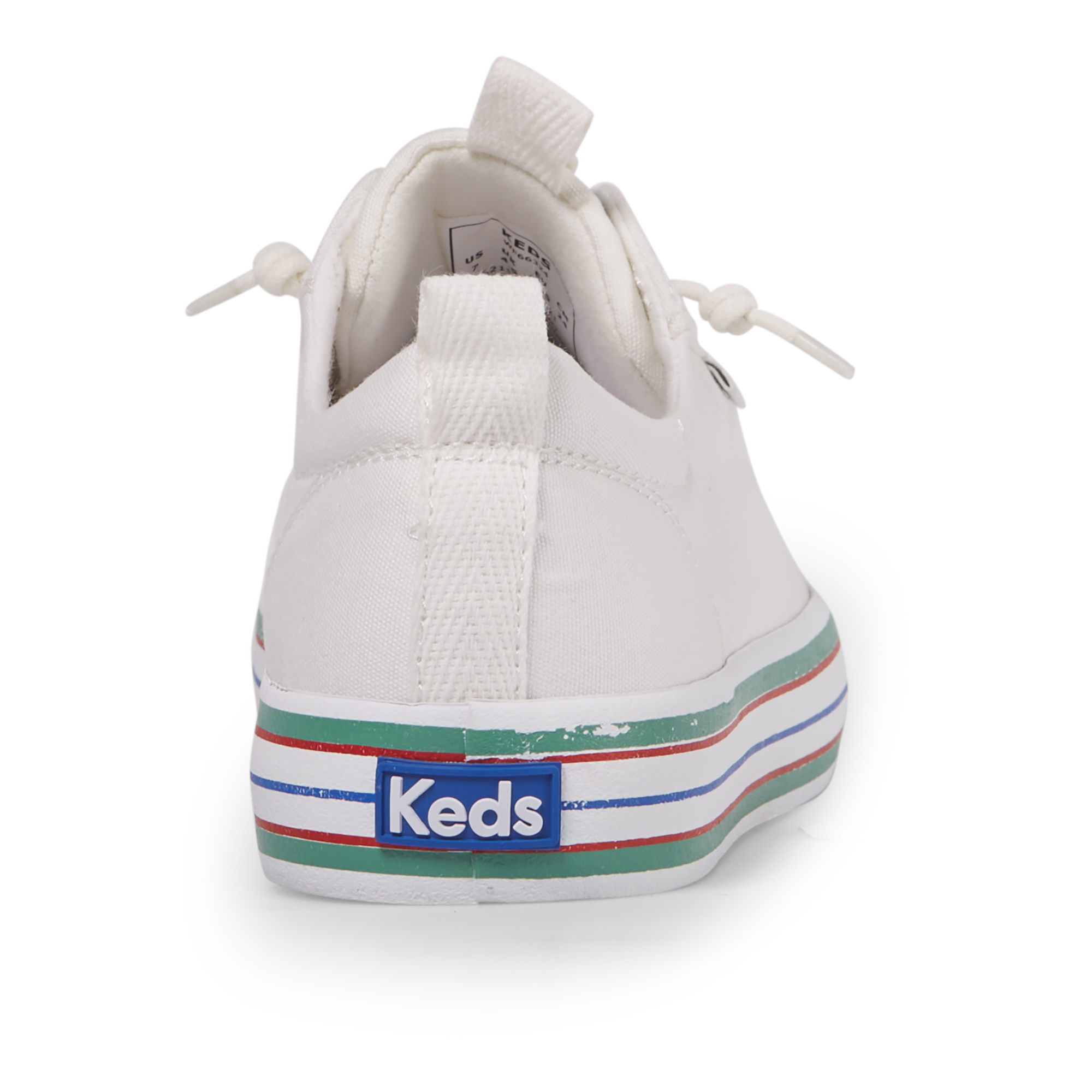 Giày Keds Nữ- Kickback Canvas Striple Foxing White- KD066324