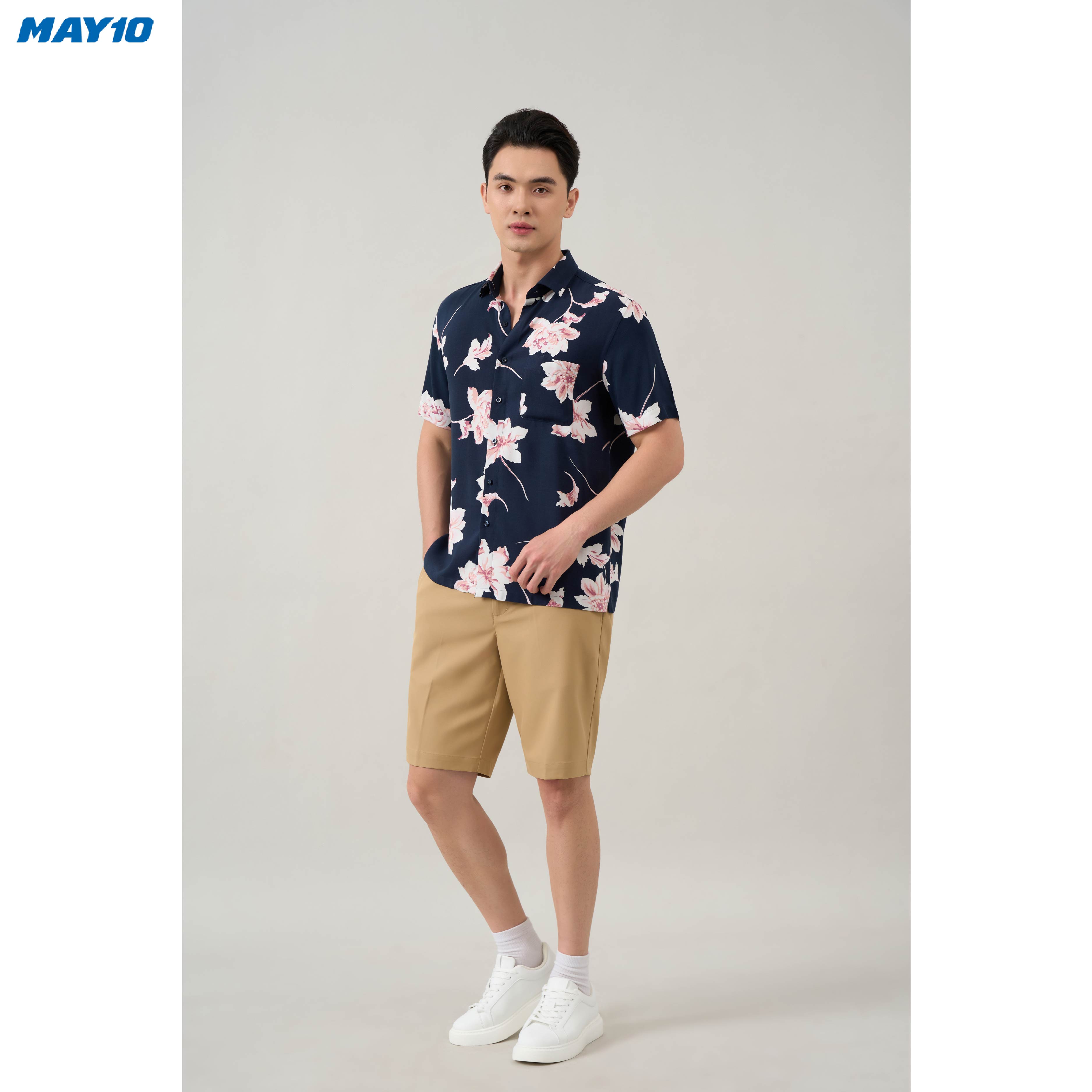 Áo sơ mi nam cộc tay May 10 form RegularFit 010124002 17